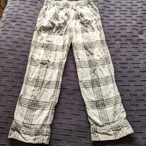 Lands' End Plaid Flannel Sparkle PJ Bottoms XSP